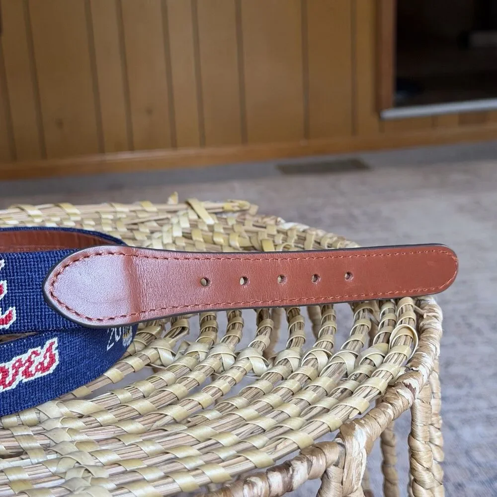 Atlanta Braves 2021 World Series Needlepoint Belt by Smathers & Branson 32
